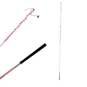 Tough 1 Lunge Line Whip Extra Long 90" + 97" Lash Golf Grip Pink Horse Crop New